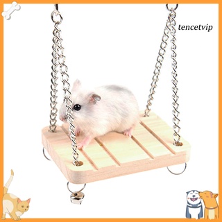[Vip]Small Pet Hamster Bird Parrot Wooden Hanging Swing Hammock Stand Cage Chew Toy