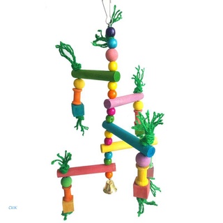 cvik pájaro loro juego de madera marco escalada colgando escalera swing mascota molienda perca plataforma jaula de pájaros juego soporte juguetes
