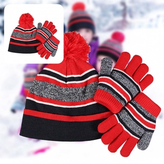geiefu otoño invierno niños sombrero guantes espesar elástico niños tejer sombrero guantes transpirables para uso diario