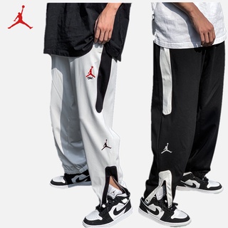 nike jordan pantalones de los hombres y las mujeres botón guardia pantalones sueltos casual pies pantalones deportivos (1)