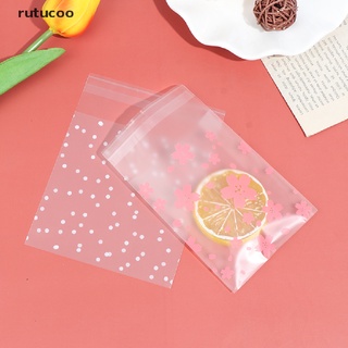 Rutucoo 100 Unids/Set Dots Cherry Blossoms Cookie Candy Bag Plástico Portapaquetes Regalo CL