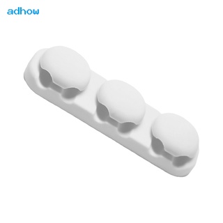 adhow - clip de cable compacto (4/6 agujeros, autoadhesivo, resistente al desgaste, para escritorio)