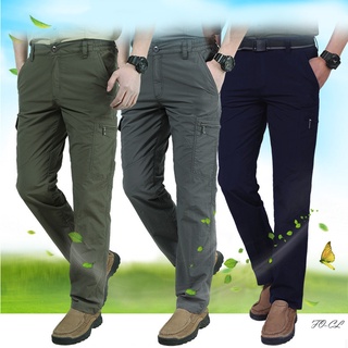 Trabajo de carga pantalones de los hombres Casual combate de secado rápido pantalones al aire libre Multi-bolsillo pantalones
