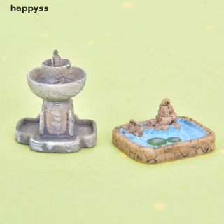 [happyss] miniatura piscina de agua de hadas jardín césped adorno casa de muñecas decoración del hogar artesanía