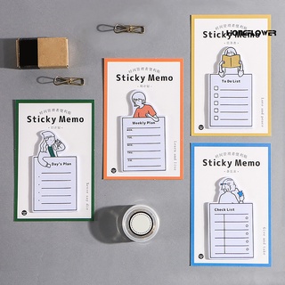 Hongflower 30Sheets/Pack papel pegajoso creativo ligero diverso estilos estudiante suministros Memo Pad Post-it nota para oficina (1)