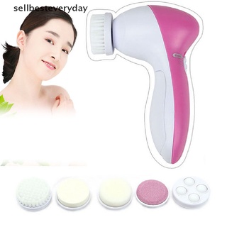 [sellbesteveryday] Masajeador corporal limpiador 5 en 1 para cuidado de la piel Facial/belleza Facial/limpiador caliente