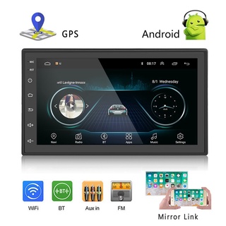 radio gps navi wifi radio 2din android carro multimedia mp5-player 2 din 7 pulgadas prensa pantalla bluetooth fm audio estéreo para automóvil (europa mapa) (7)