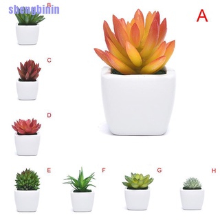 [nin] Mini plantas suculentas artificiales falsas Bonsai flor de plástico decoración del hogar