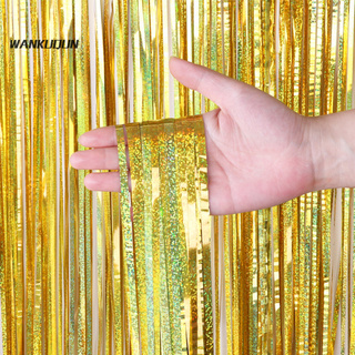 wankuqun 100x100cm glitter flecos cortina metálica fiesta de cumpleaños boda telón de fondo decoración (9)