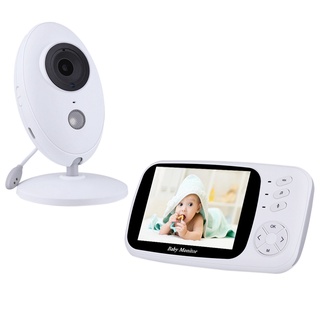 monitor de bebé con cámara de audio de 3,5 pulgadas bebé niñera cam video monitoreo de temperatura visión nocturna cámara de seguridad enchufe de ee.uu. (2)