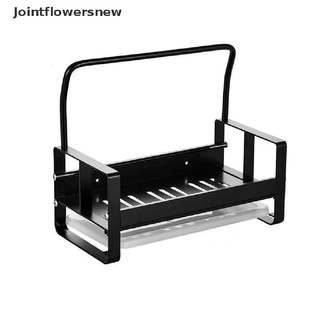 [jfn] soporte de esponja para fregadero de cocina, soporte para cepillos, almacenamiento con bandeja de drenaje, juego de flores nuevas