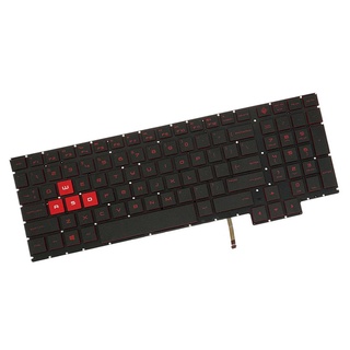 teclado inglés estadounidense con retroiluminación roja para hp omen 15-ce010ca 15-ce030ca