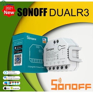 Sonoff Novo Dual R3 Interruptor inteligente Sonoff Dualr3 Relé Dual Two Way Powerplay