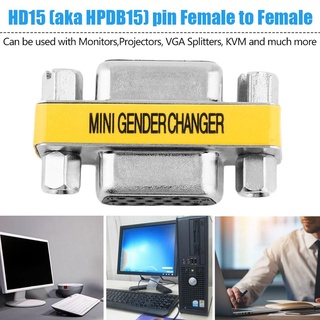 【machinetoolsbi】New Female to Female VGA HD15 Pin Gender Changer Convertor Adapter