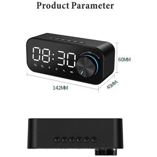 Altavoz inalámbrico Bluetooth LED reloj despertador, soporte tarjeta TF (3)