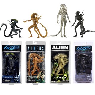 NECA Aliens vs Predator AVP Series Grid Alien Xenomorph Translúcido Prototipo Traje Guerrero Figura De Acción