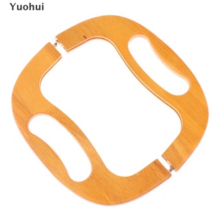 Yuohui bolsa de madera bolso marco hecho a mano bolsa de piezas cierre hebillas monedero manijas MY (6)