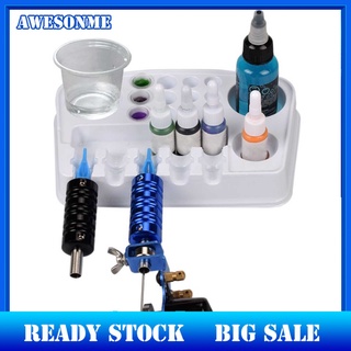 <Beauty> Tattoo Holder Easy to Hold Easy to Clean Plastic Tattoo Ink Pigment Tray for Home Use (1)
