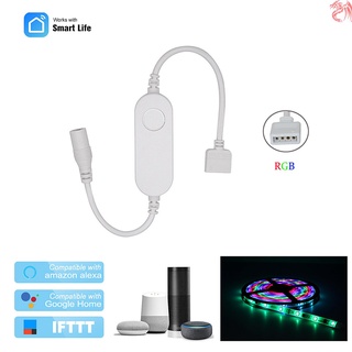 Tuya WiFi LED controlador inteligente inalámbrico con RGB interfaz tira de luz Control de voz Compatible con Google Home & para Amazon Alexa IFTTT teléfonos inteligentes App colores ajustar (9)
