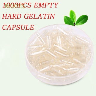 ROXYES 1000Pcs Personal Health Care Vitamins Capsule Pill Cases Health Care Gelatin Capsule Joined Capsule Hard Vegetarian Hard Gelatin Separated Empty Capsule (1)