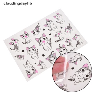 cloudingdayhb gato emoción temporal tatuaje pegatina arte corporal transferencia de agua falso flash chica productos populares