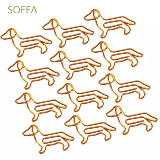 soffa lindo clips de papel de dibujos animados marcapáginas clip dachshund abrazaderas de papel creativo personalización en forma de animal en forma de animal dorado clip de papel