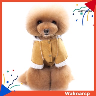 [Wmp] moda mascota perro invierno cálido Color sólido Patchwork sudadera con capucha cachorro abrigo ropa