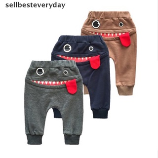 [sellbesteveryday] Pantalones elásticos de dibujos animados para bebés/niños/niños/recién nacidos/pantalones elásticos sueltos (1)