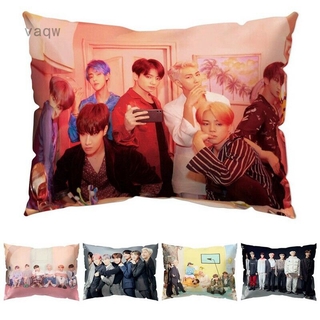 Vaqw KPOP BTS funda de almohada nuevo álbum familiar foto rectángulo funda de cojín decoración del hogar