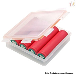 RCC caja de almacenamiento de batería impermeable soporte de batería funda protectora 4 ranura 18650 batería transparente S (2)
