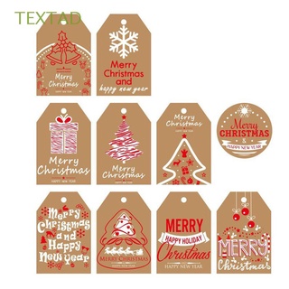 TEXTAD Party Cards Hang Tags Christmas Tree Christmas Labels Christmas Tag Elk DIY Santa Claus Kraft Paper Xmas Decoration Wrapping Supplies Gift Wrapping