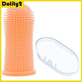 [brdolity2] Cepillo De dientes Oral De silicona Para Dedo/cepillo De dientes suave De silicona suave y lengua/removedor Para mascotas suministros De limpieza De salud (3)
