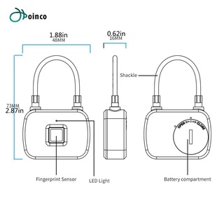L13 Mini desbloqueo recargable Smart Lock sin llave de huellas dactilares cerradura de equipaje (7)