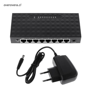 ove 8-Port 10/100/1000Mbps Gigabit LAN Ethernet Network Switch HUB Desktop Adapter
