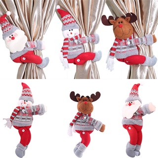 Navidad de dibujos animados banda de goma hebilla de la cortina de la decoración de navidad de la ventana del hogar dormitorio gancho de fijación de la abrazadera de la decoración de la habitación (2)