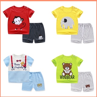 Conjunto De verano para niños 0-5 años Camiseta De Manga corta+shorts