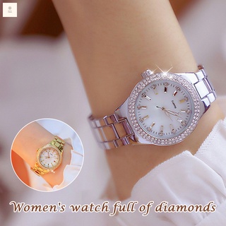 Ladies Quartz Wrist Watches Women Crystal Diamond Watches with Alloy Strap and Stainless Steel Clasp