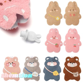 THEMTION Winter Water Injection Portable Hand Warmer Hot Water Bottle Keep Warm Reusable Cartoon Plush Stress Pain Relief Relaxing