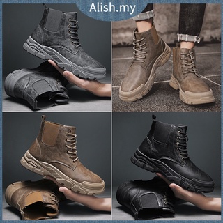 [spot]lish Kasut Lelak zapatos de los hombres Matin zapatos de alta parte superior capaz botas Outdoo zapatos Kasut Bundle Oiginal H-08