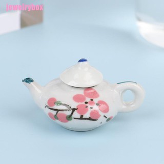 joyero 1/12 casa de muñecas miniatura vajilla de comedor de porcelana juego de té tazas de plato 6 unids/set (7)