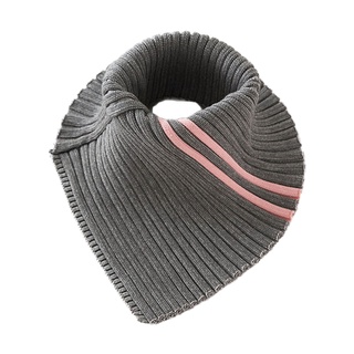 Winter Turtleneck False Collar Knit Striped Detachable Scarf Stretch Neck Warmer (4)