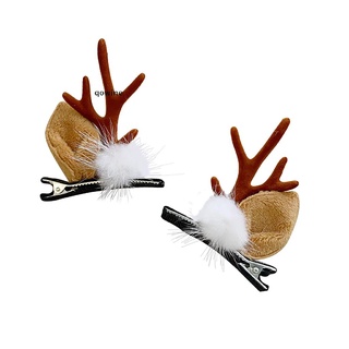 qowine - clip para el pelo de navidad, arco, accesorios para el cabello, lindo clip de pelo de ciervo s cl
