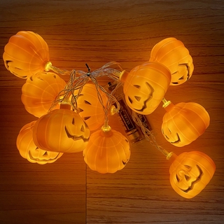 1m 10lights diy halloween vacaciones calabaza led cadena de luz/fiesta de navidad jardín decoración linterna festival accesorios (9)