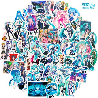 Y&P| Pegatinas de Hatsune Miku Juego de Pegatinas Impermeables de Graffiti de Anime Japonés, 100 hojas/juego