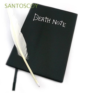santoscoy for gift death note notebook coleccionable diario death note pad escuela anime cuero dibujos animados papel diario pluma pluma/multicolor