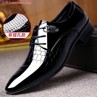 (tamaño Grande 38-48 aumento 5cm) hombres s zapatos versión británica de la juventud tendencia trajes de negocios brillante zapatos de cuero de los hombres s puntiagudo del pie
