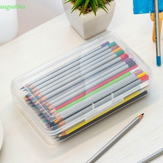 Augustina Sketch Multicolors apilable con broche transparente de gran capacidad de plástico estuche de papelería caja de lápices/Multicolor