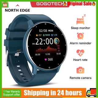 North EDGE NL02 2021 reloj inteligente Full touch personalizado diales IP67 impermeable hombres mujeres pareja reloj jam tangan 2021 reloj de salud Bluetooth para Android IOS