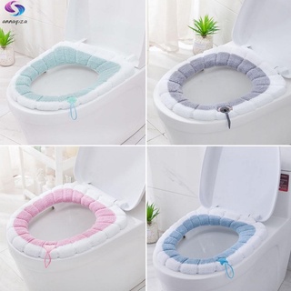 Baño calentador inodoro lavable suave almohadilla asiento Closestool cubierta colorido tapa estera Stock