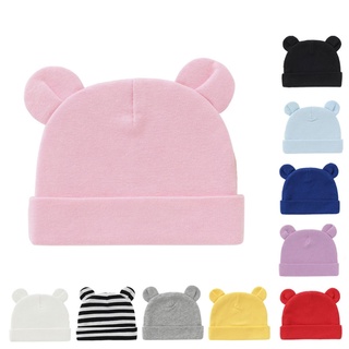 CHAL Baby Hat With Ears Cotton Warm Newborn Accessories Baby Girls Boys Autumn Winter Hat Kids Infant Toddler Beanie Cap (5)